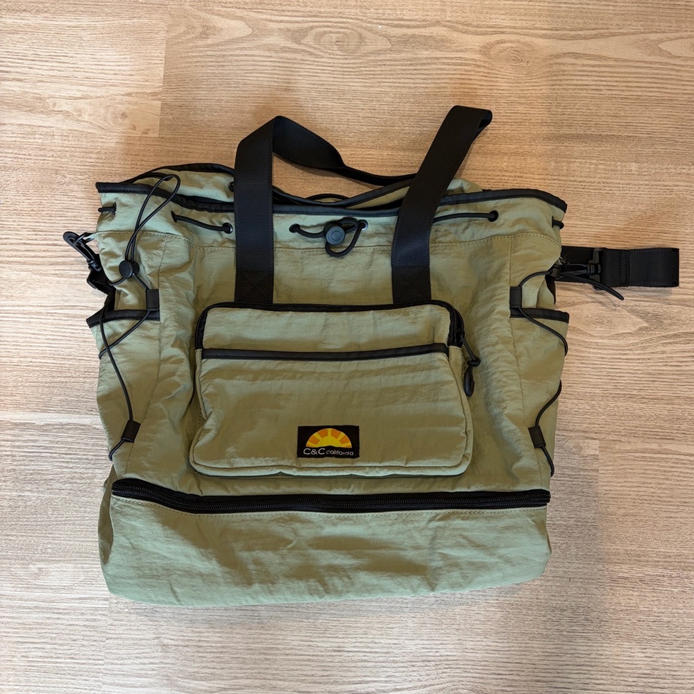 C&C California Sage Green Travel Tote / Gym Bag